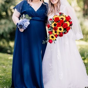 Plus Size Navy Formal Dress